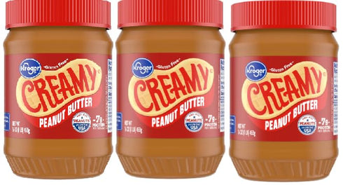 Generic Creamy Peanut Butter Gluten Free (3 Jars, 16 Oz. each)