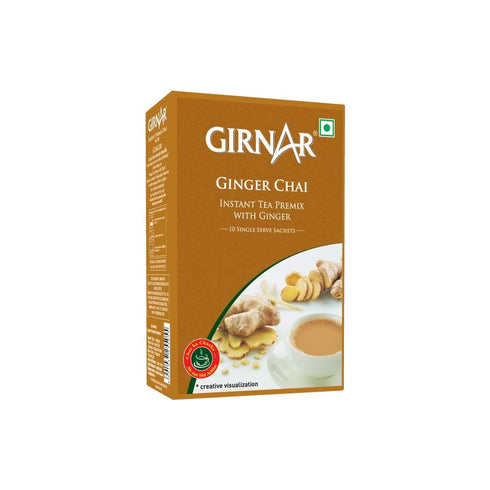 Girnar Instant Chai (Tea) Premix with Ginger, 10 Sachet Pack