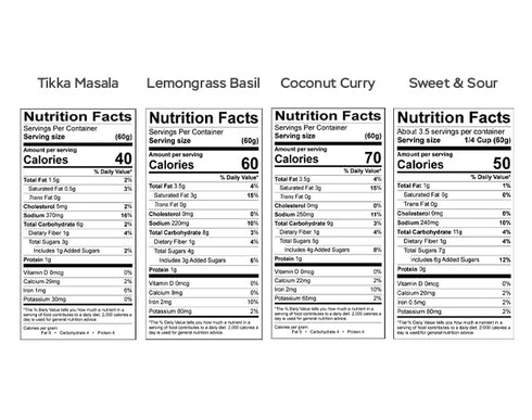 Simmer Pack 7.0oz Pack 4 Saffron Road Sauce Variety | Tikka Masala, Lemongrass Basil, Coconut Curry, and Sweet & Sour |
