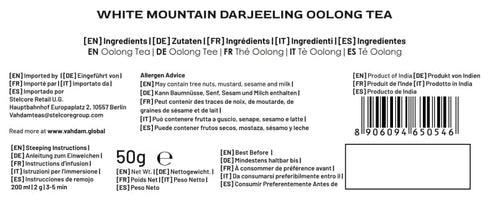 VAHDAM White Mountain Oolong Tea Loose Leaf (1.76oz/25 Cups) | High Elevation Grown | Vacuum Sealed | Brew Hot, Iced,