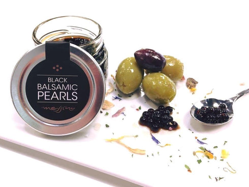 50 ml Messino Black Balsamic Pearls imported from Greece