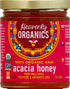 100% (12oz) Heavenly Organics Organic Raw Acacia Honey Lightly Filtered - Made from Wild Beehives & Free Range Bees;