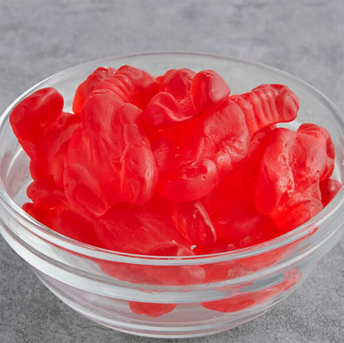 Gummy 1 SweetGourmet Red Lobsters Chewy Candy, Raspberry Flavor, Halal, Pound