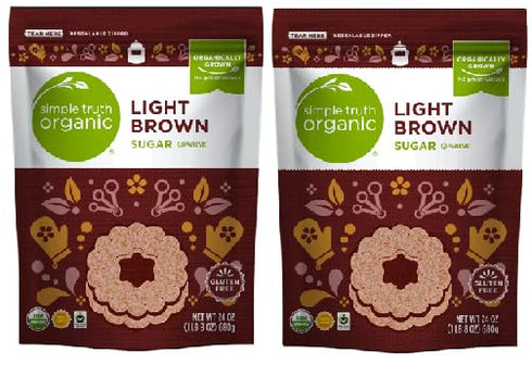 Generic Organic Light Brown Sugar (2 Bags, 24 oz. each)