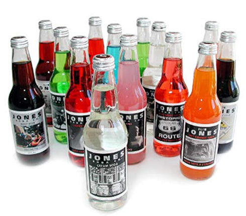 12 6 Jones Soda ounce Glass Bottles (Green Apple, Bottles)