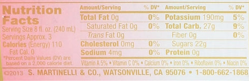 100% 25.4 Oz (2Pack) Martinelli's Gold Medal Sparkling Juice, Apple Cranberry, Fl