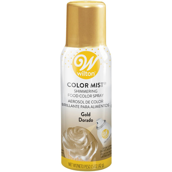 Shimmering Food Color Spray in Gold, 1.5 Oz by Wilton for Decorating Cakes, Cookies, Cupcakes