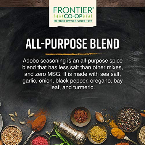Frontier Co-op Adobo Seasoning, Certified Organic, Kosher - 1 lb Bulk Bag