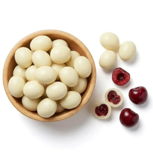 2 NY Spice Shop White Chocolate Covered Cherries - Pound Candy Coated Cherry - Trail Mix White Chocolate Sweet Nut