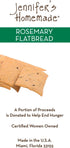 5 OZ JENNIFERS HOMEMADE Rosemary Flatbread, VEGAN All Natural, Made with extra virgin olive oil, Crunchy and delicious