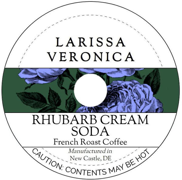 Larissa Veronica Rhubarb Cream Soda French Roast Coffee (Single Serve K-Cup Pods) (Gourmet, Naturally