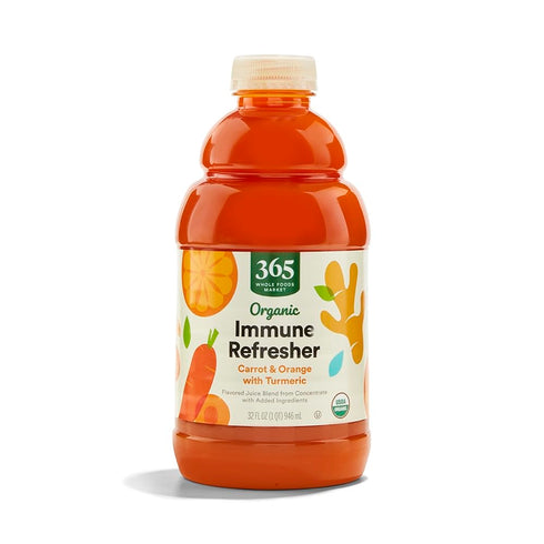 365 by Whole Foods Market, Organic Carrot and Orange Juice with Turmeric,