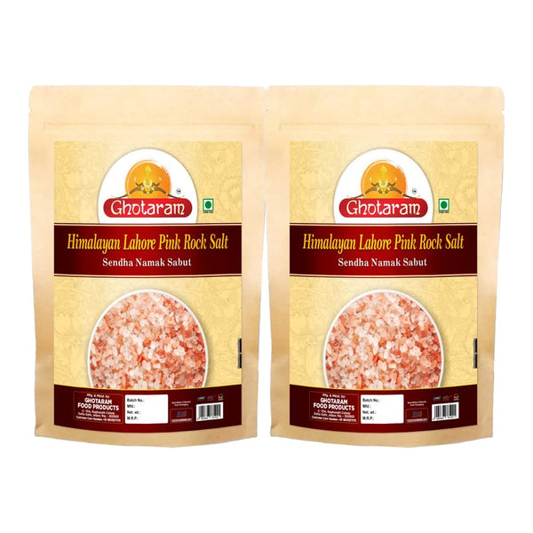 GHOTARAM Sabut Himalayan Pink Rock Salt, 100% Pure Whole Pink Salt Crystals with