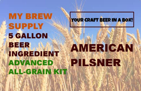American Pilsner ALL GRAIN 5 gal Beer Home brew Ingredient Kit -