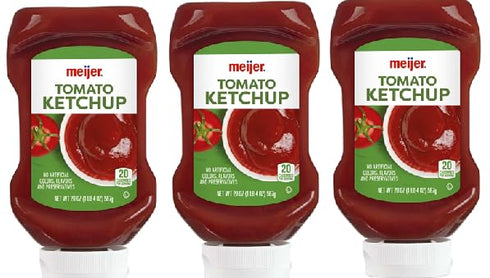 Generic Tomato Ketchup (Pack Of 3 Bottles) 20 oz. Each