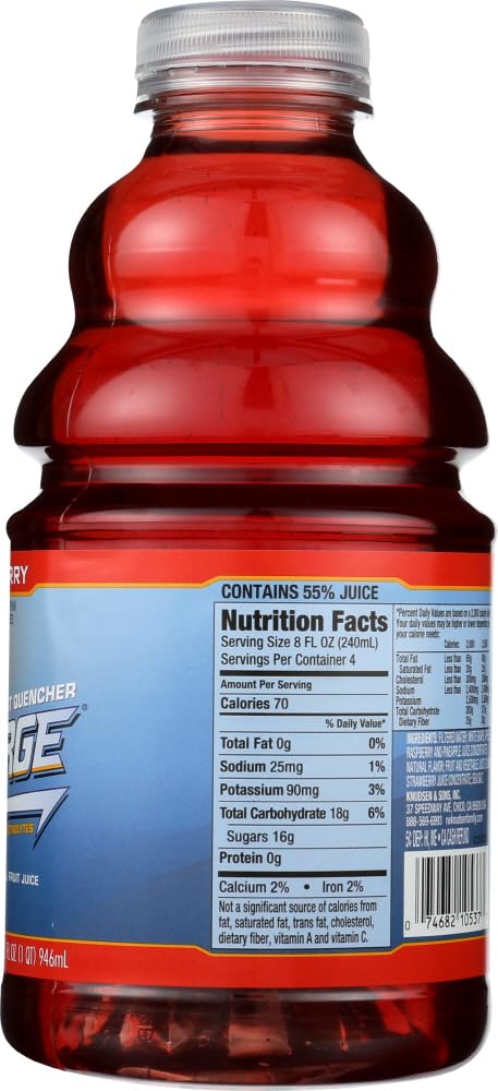 32-Ounce (Pack 12) R.W. Knudsen Recharge Sports Drink, Mixed Berry, Bottles