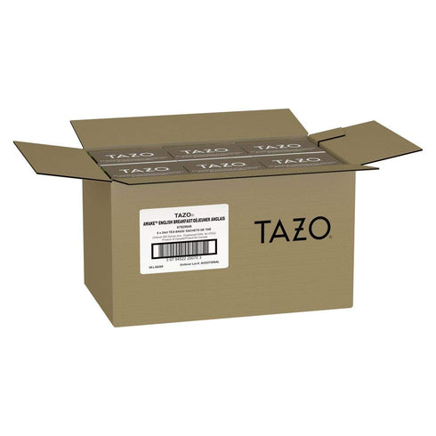 24 count, Pack 6 TAZO Awake English Breakfast Enveloped Hot Tea Bags Non GMO