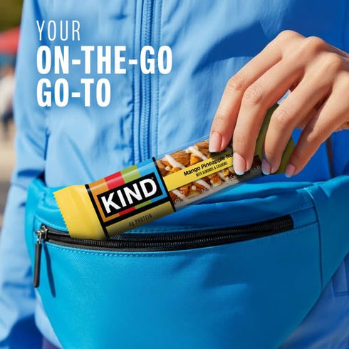 4g 6 Count KIND Healthy Snacks Bars, Mango Pineapple Nut, Gluten Free, High Fiber Snacks, Protein