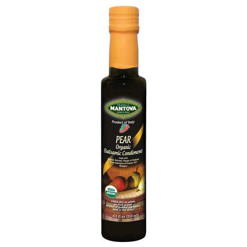 Mantova Organic Pear Balsamic Vinegar of Modena, Perfect for Salad Dressing, Pasta