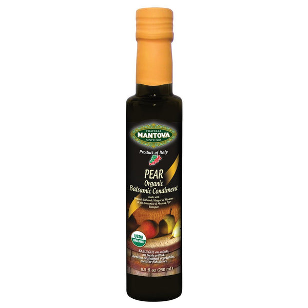Mantova Organic Pear Balsamic Vinegar of Modena, Perfect for Salad Dressing, Pasta