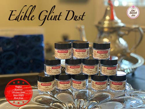Edible Glint White Pearl Dust, Edible Luster Dust, 4 gram jar, Food Grade, Made in USA