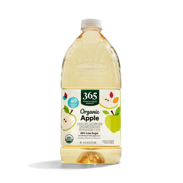 365 by Whole Foods Market, Organic Reduced-Sugar Apple Juice, 64 Fl Oz