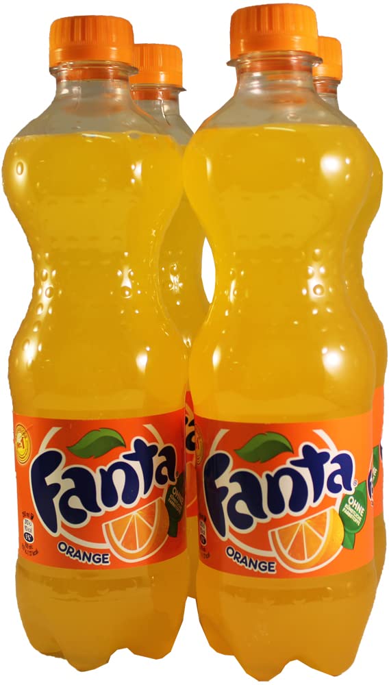 Fanta European Orange Soda 4-Pack of Bottles 4 x 500 ml