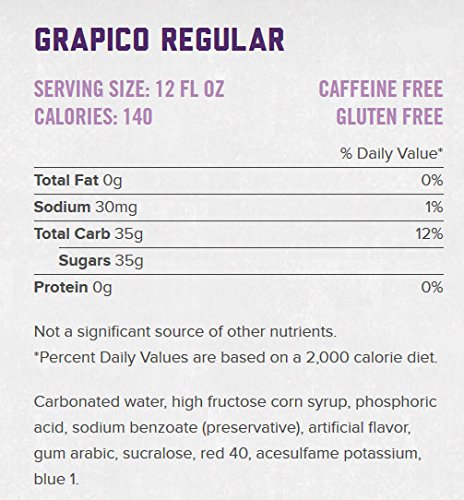 Grapico 12 oz 12 pack Sparkling Grape Soda - cans