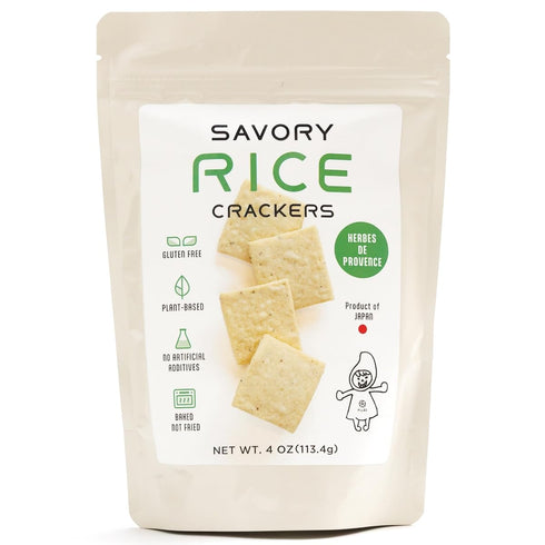 Nogi Savory Rice Crackers Gluten-Free Rice Bran Crackers | Plant-Based, Dairy-Free & Egg-Free