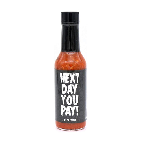 Hellfire Next Day You Pay! Hot Sauce, Made with Super Hot Peppers, Gourmet, Award-Winning Recipe, Vegan & Gluten Free, 5 oz.