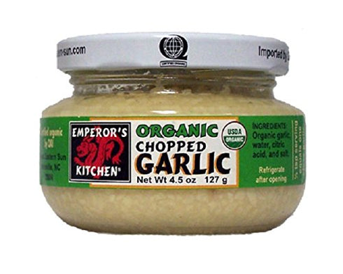 Emperor's Kitchen Organic Chopped Garlic, 4.5 Ounce (Pack of 12)