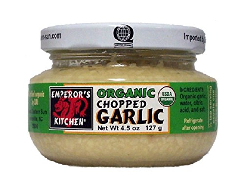 Emperor's Kitchen Organic Chopped Garlic, 4.5 Ounce (Pack of 12)
