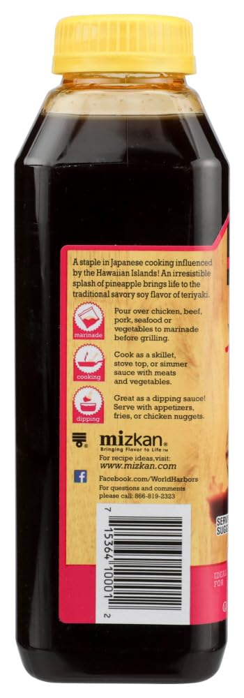 16 oz (Pack 4) World Harbors Maui Mountain Teriyaki Marinade & Sauce