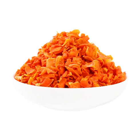 JIDUQIU 250g/8.81OZ Diced carrots Dehydrated Carrot Cubes Carrot Snack.