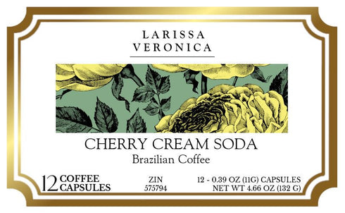 Larissa Veronica (12 575794) 3 Pack Cherry Cream Soda Brazilian Coffee (Single Serve K-Cup Pods) (Gourmet, Naturally