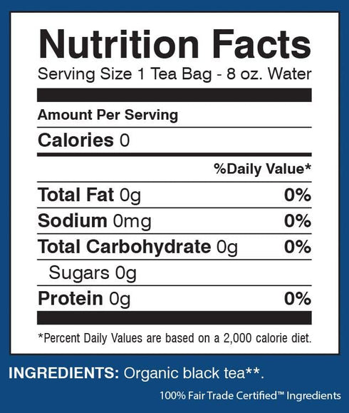 25-count Pack 6 Davidson's Organics, English Breakfast, Tea Bags