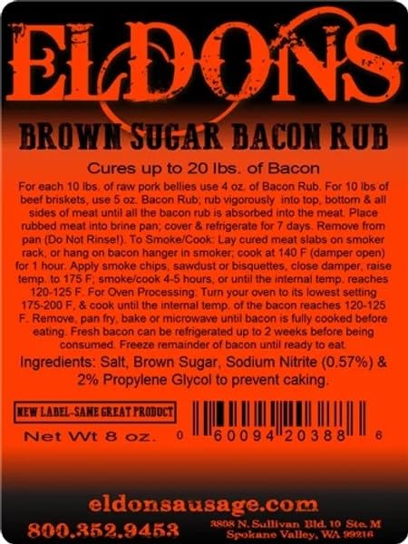 Eldons Sausage and Jerky Supply 3 Eldon's Premium Bacon Cure Rub Flavor Sampler Original, Maple, Brown Sugar
