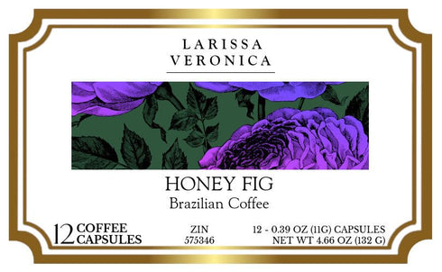 Larissa Veronica (12 575346) 3 Pack Honey Fig Brazilian Coffee (Single Serve K-Cup Pods) (Gourmet, Naturally Flavored