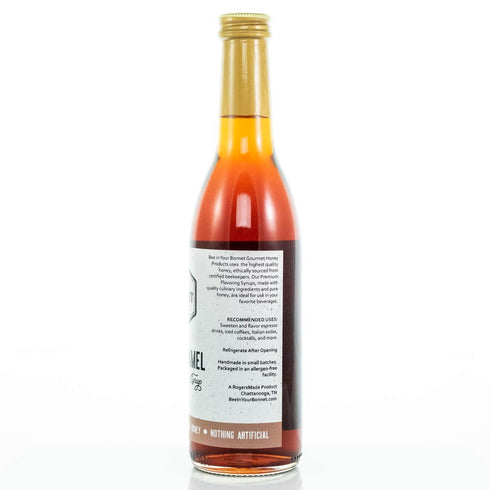 Bee in Your Bonnet Premium Flavoring Syrup - Salted Caramel, made with real honey & natural ingredients, 355ml / 12 oz