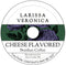 Larissa Veronica Cheese Flavored Brazilian Coffee (Single Serve K-Cup Pods) (Gourmet, Naturally Flavored, Whole