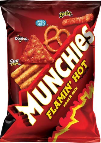 2 (Pack 8) Munchies Flamin' Hot Snack Mix ounce bags