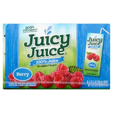 Juicy Juice, Berry 100 Percent Juice Boxes, 6.75 Fl Oz, 8 Count