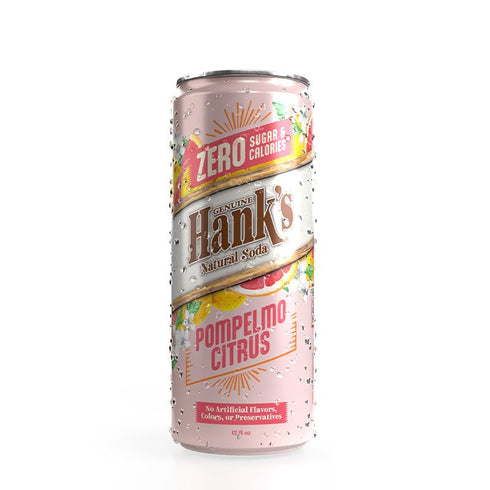 12 Hank's Soda ZERO Pompelmo Citrus, Sparkling Beverage, Cans, Sugar-Free