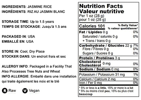 1 Food to Live Thai Hom Mali Jasmine White Rice, Pound Naturally Fragrant Long-Grain Rice, Flavorful, Raw, Vegan, Bulk.