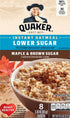 1.19oz Packets, 8 Count (Pack 1) Quaker Lower Sugar Instant Oatmeal, Maple Brown Sugar