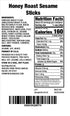 (26oz) Oregon Farm Fresh Snacks Honey Roasted Sesame Sticks - Sweet & Salty Sesame Snacks In Reusable Bag - Perfect