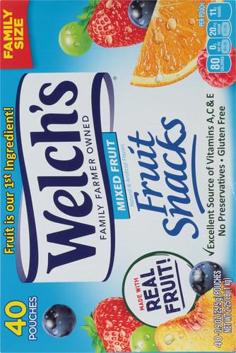 0.9 oz, 40 Welch's Mixed Fruit, Ct