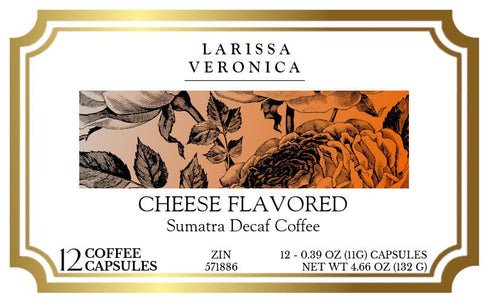 Larissa Veronica (12 571886) 2 Pack Cheese Flavored Sumatra Decaf Coffee (Single Serve K-Cup Pods) (Gourmet, Naturally
