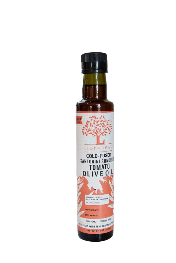 Liokareas Santorini Sun-Dried Tomato Olive Oil - Greek Extra Virgin Olive Oil