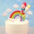 DIYASY Rainbow Cake Topper Kit, Cloud Balloon Birthday Wedding Cake Flags for Party Baking Decoration Supplies
